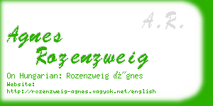 agnes rozenzweig business card